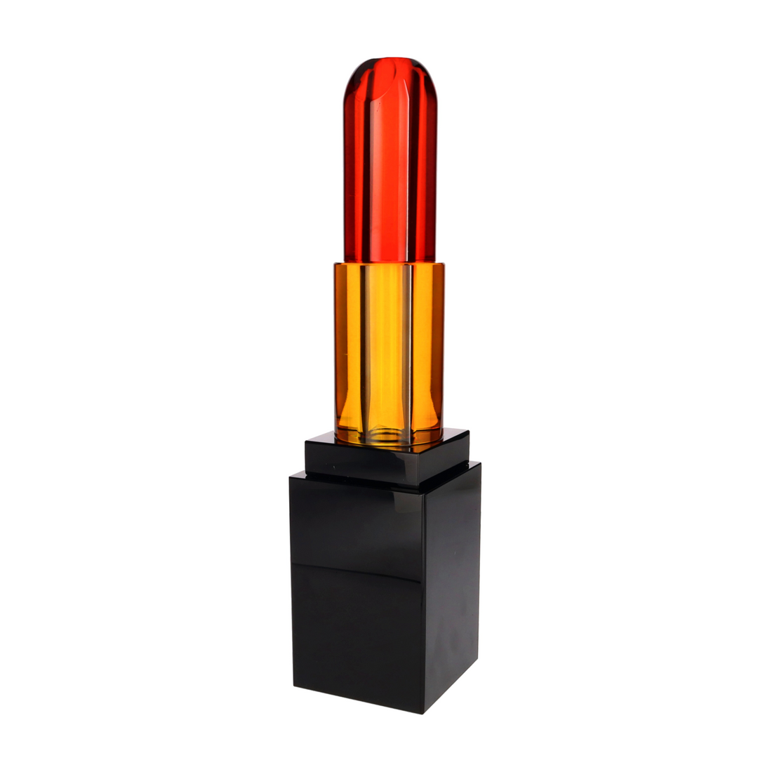 Dekorative Vase im Lippenstift-Design aus Kristallglas von GiftCompany