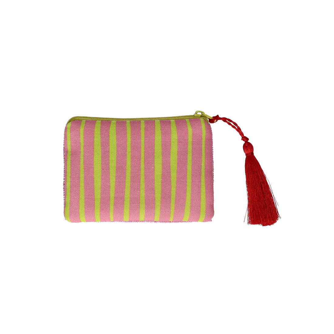 Mini Make-up Tasche mit Herzmuster und dekorativer Quaste
