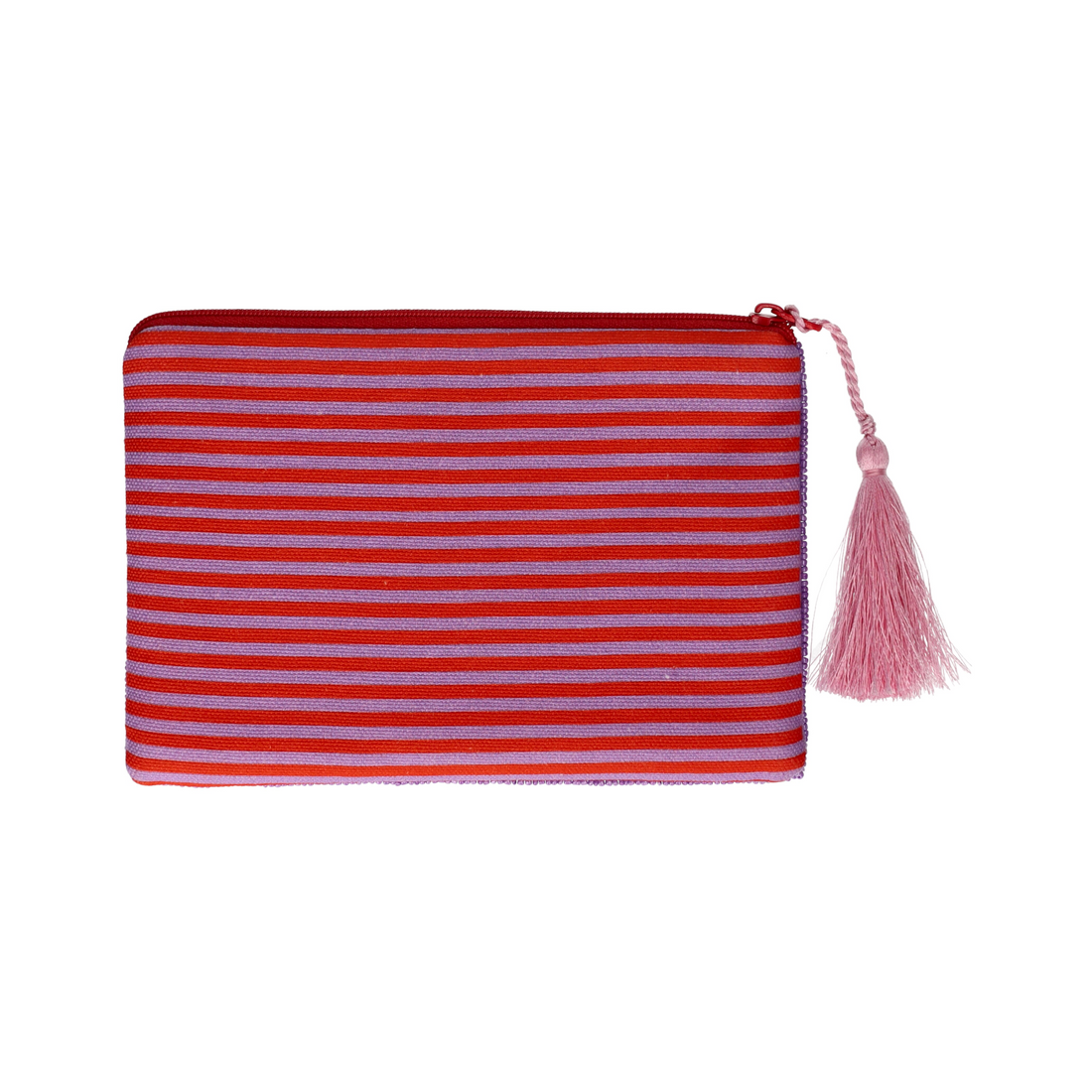 Farbige Kosmetiktasche mit aufwendiger Perlenstickerei
