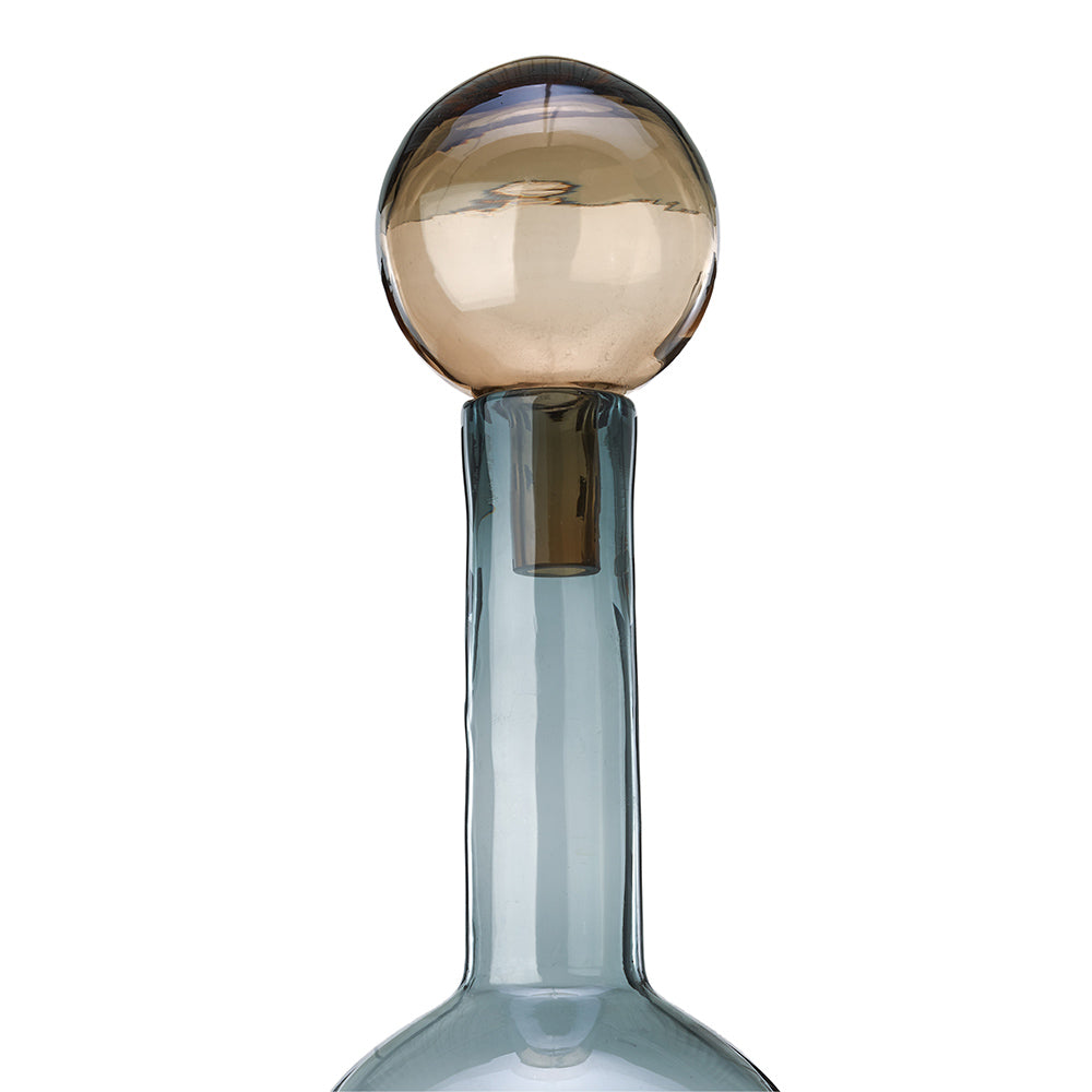 Deko Glasflaschen BUBBLES AND BOTTLES XXL in modernem cognac & grau von Pols Potten