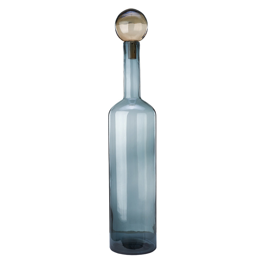 Deko Glasflaschen BUBBLES AND BOTTLES XXL in modernem cognac & grau von Pols Potten