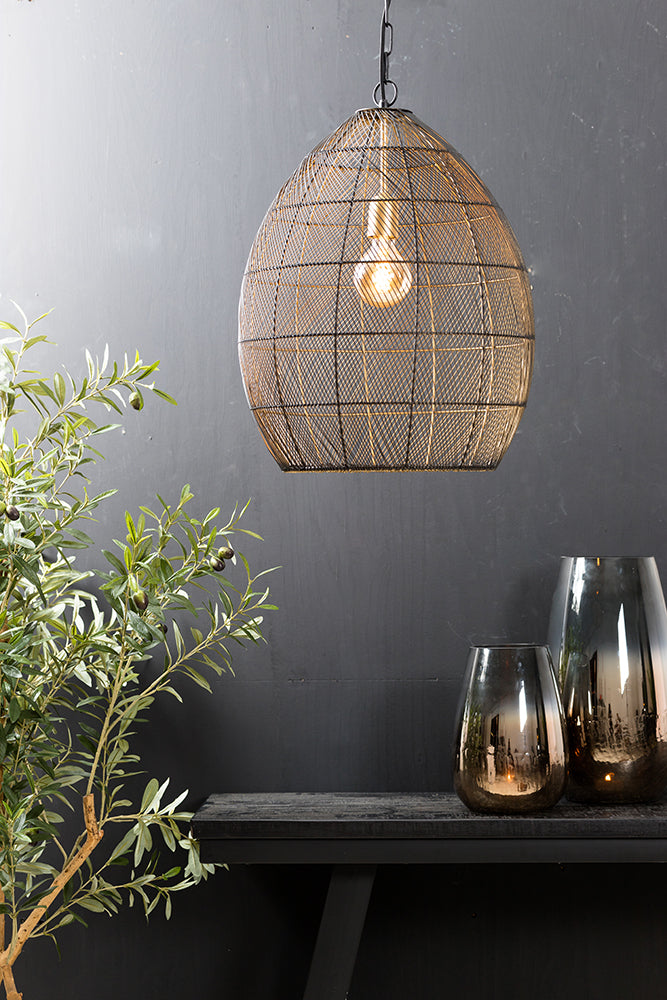 Hängeleuchte MEYA in matt schwarz und gold der Marke Light & Living