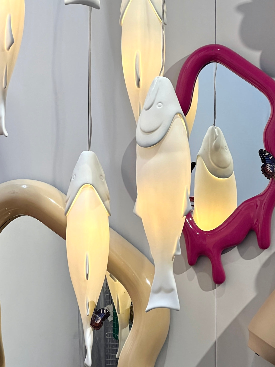 MYKISS FISH – Dekorative Leuchte aus unglasiertem Porzellan