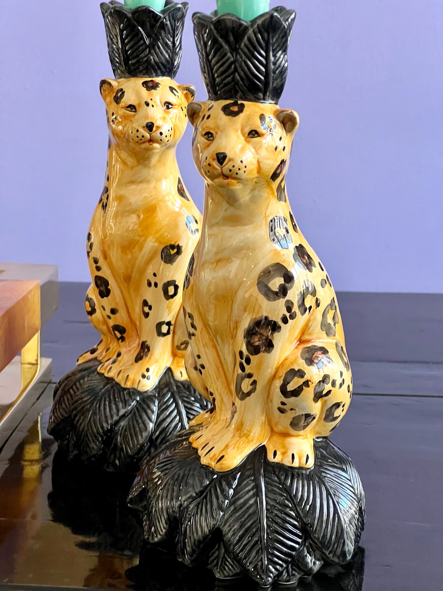 Les Ottomans – Kerzenleuchter 2er-Set „Gepard“