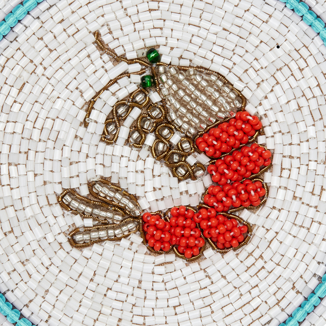 Untersetzer "Shrimp" – handbestickt im 4er-Set von Joanna Buchanan