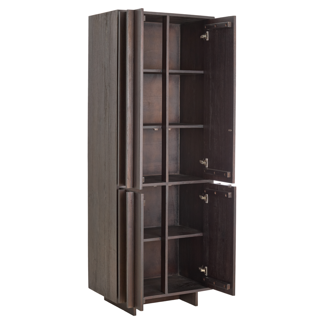 Stilvoller Holzschrank in Dunkelbraun, Modell "Lavinio".