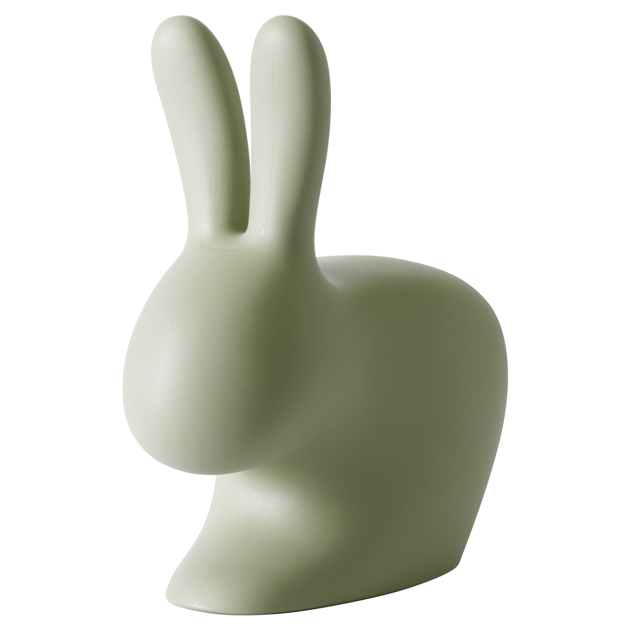 Grüner RABBIT CHAIR von Qeeboo in ikonischer Hasenform.