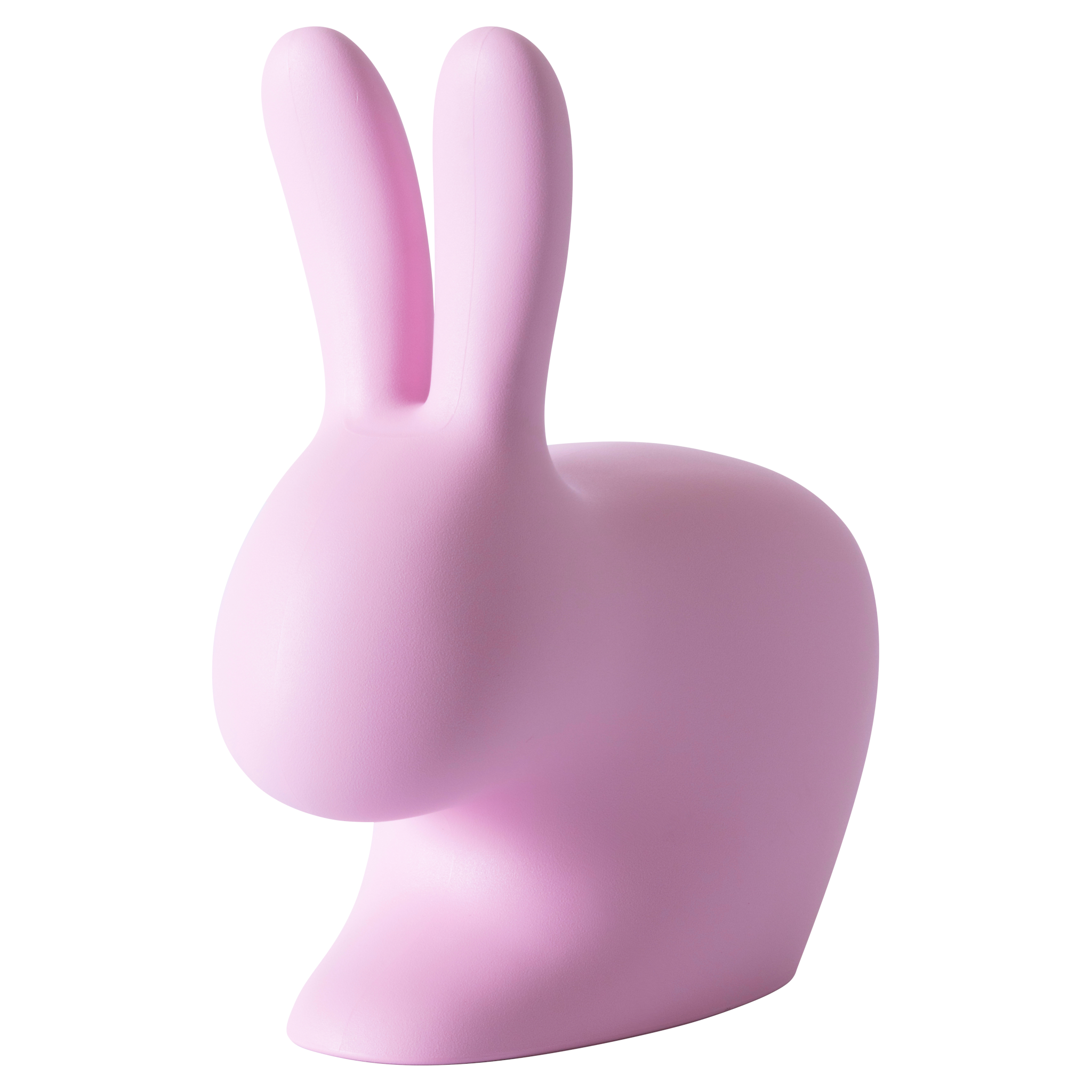 Pinker RABBIT CHAIR von Qeeboo in ikonischer Hasenform.