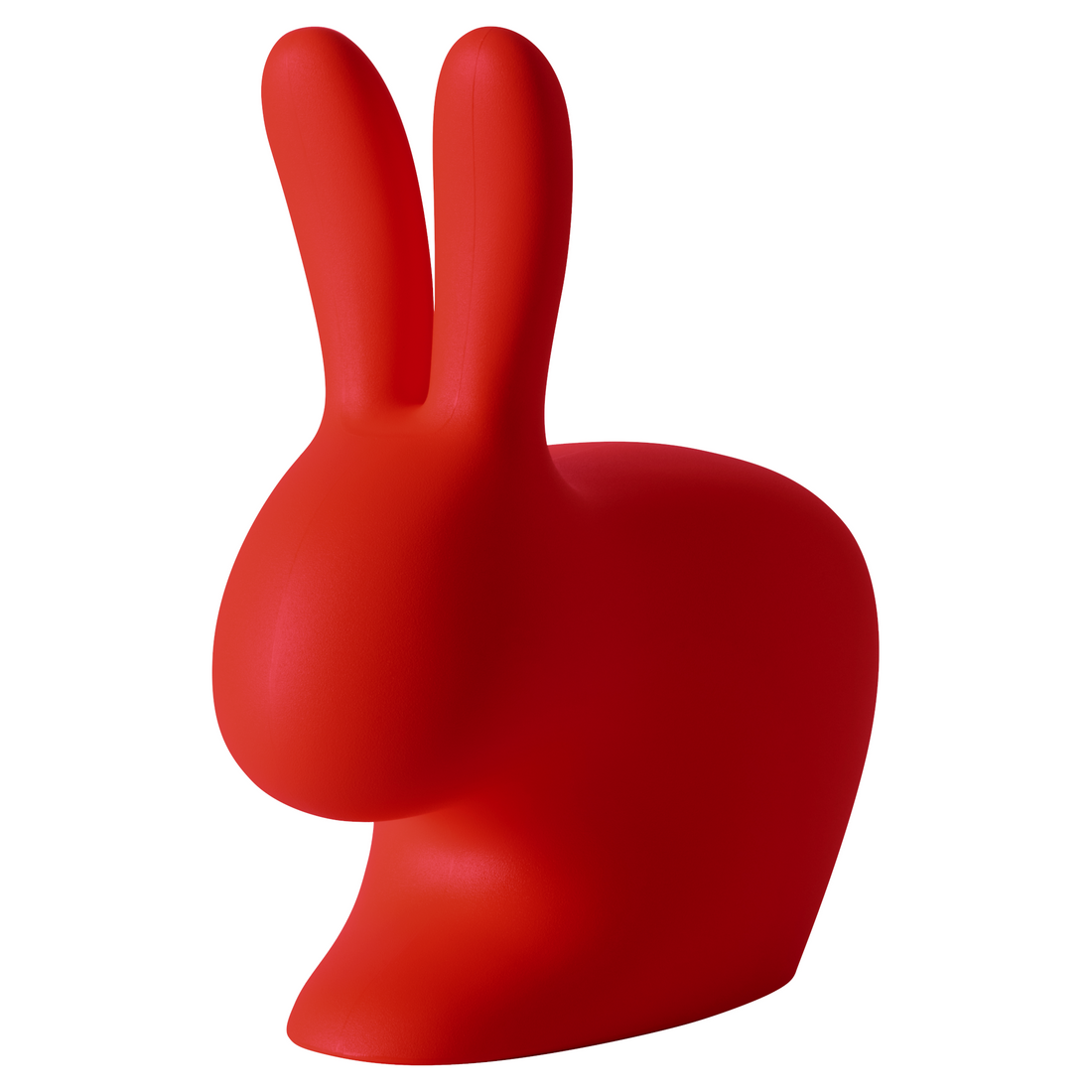 Roter RABBIT CHAIR von Qeeboo in ikonischer Hasenform.
