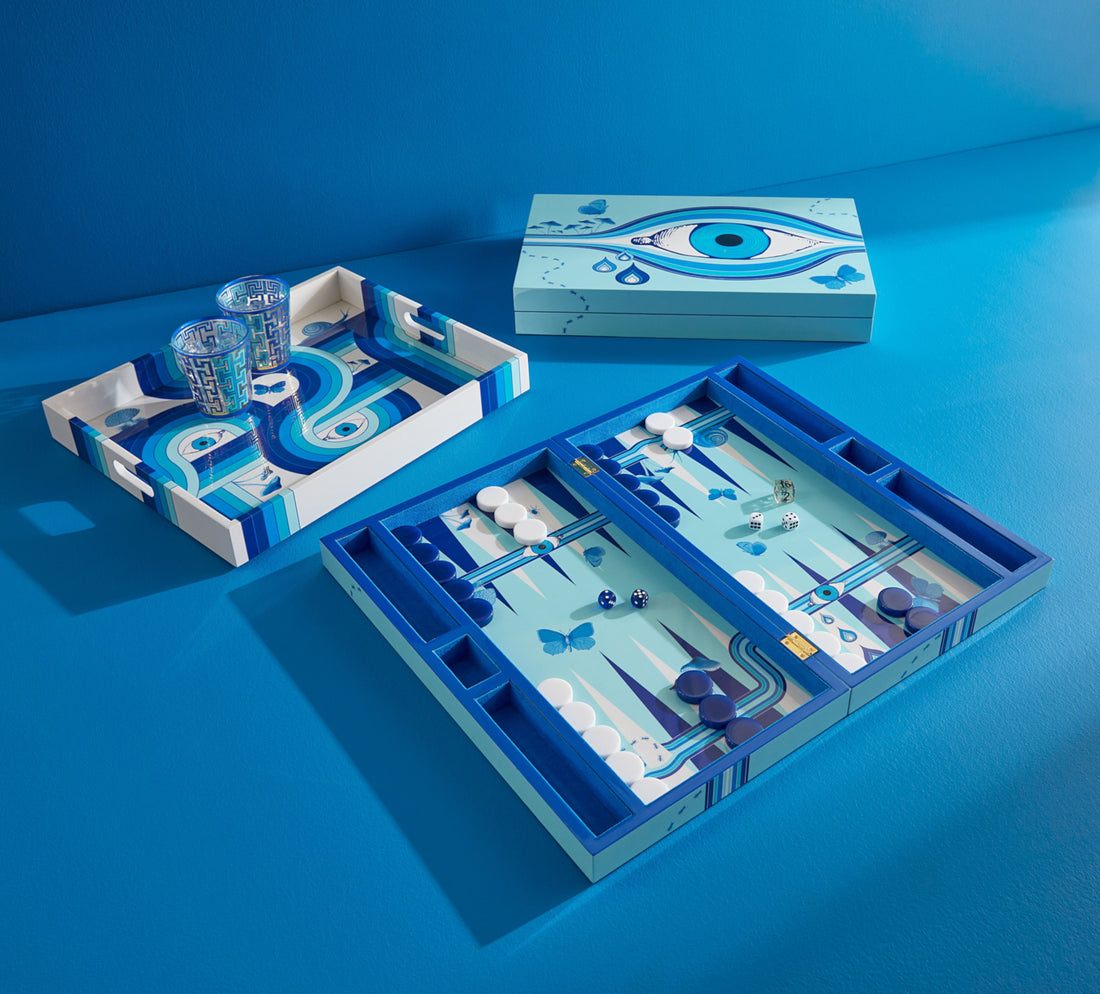 Jonathan Adler Spielbrett im Delft-inspirierten Stil