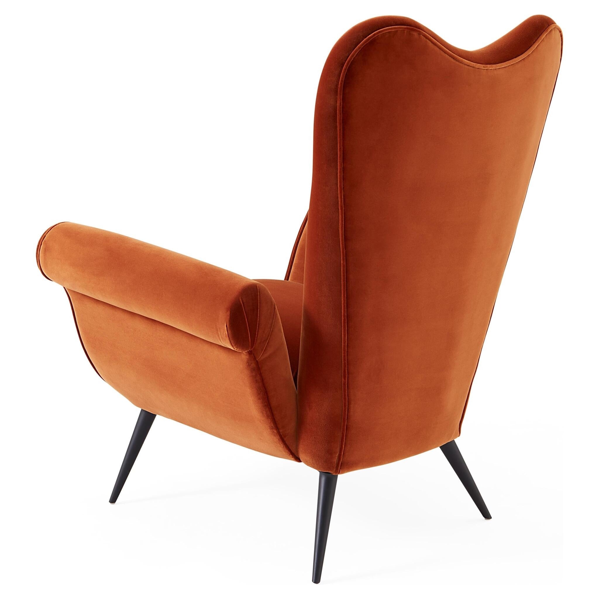 Stilvoller Loungesessel in warmem Cognac-Ton