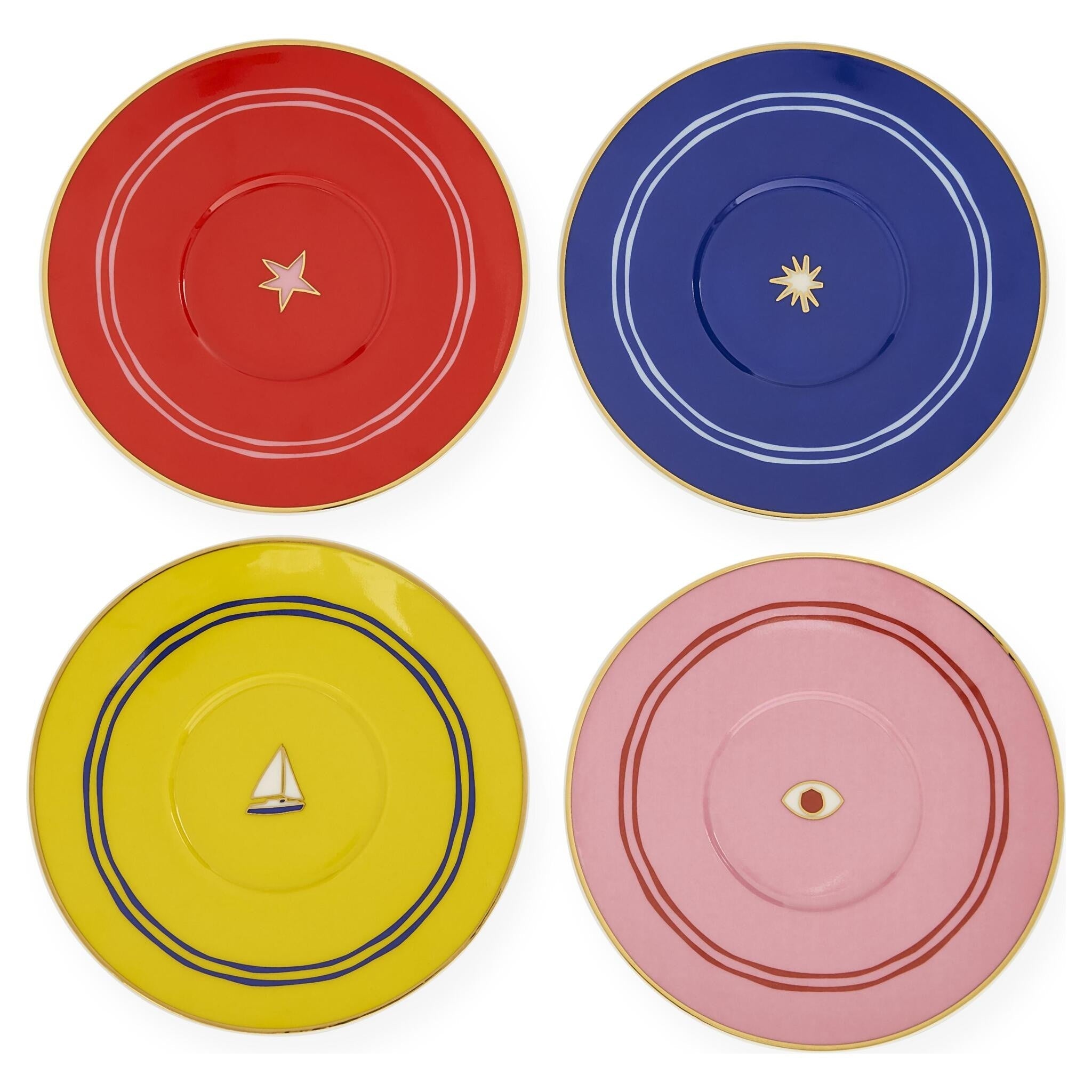Dekoratives Espresso-Tassen-Set mit grafischen Motiven von Jonathan Adler