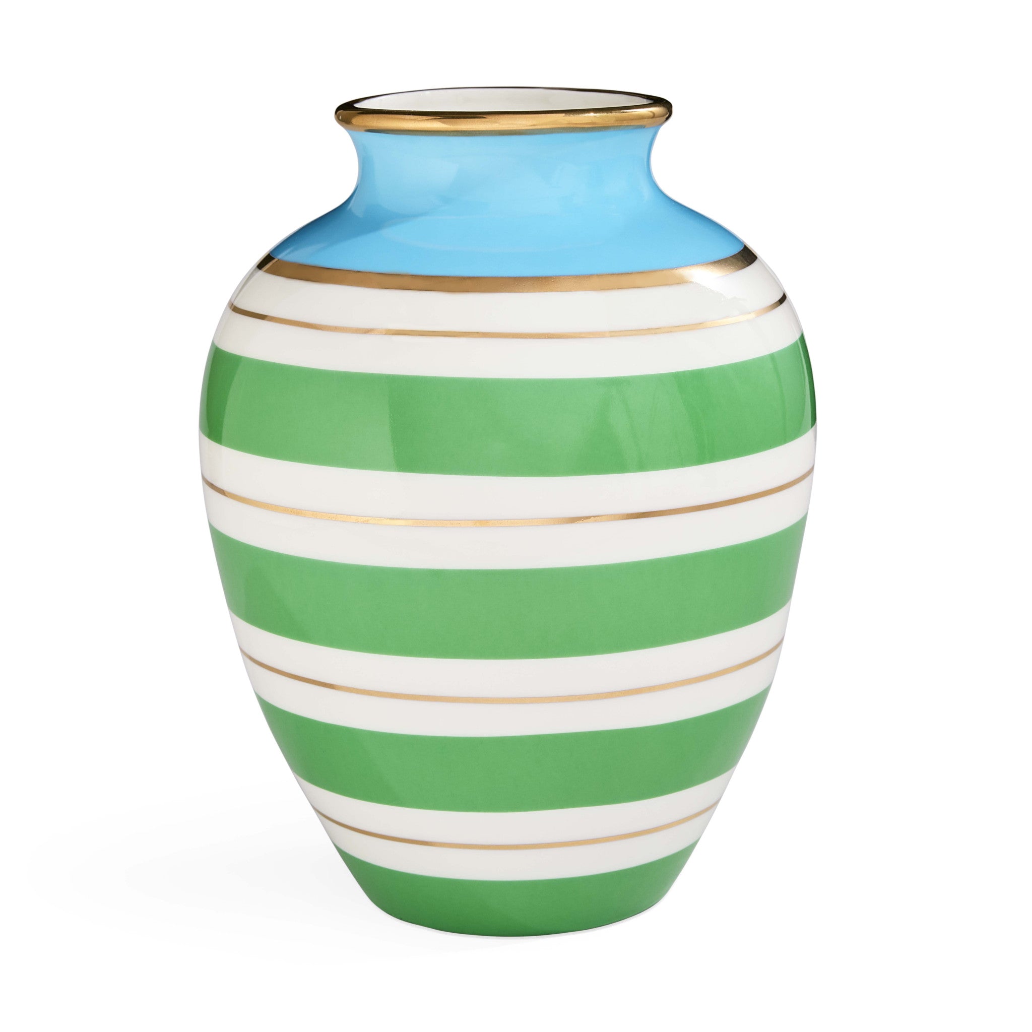 PORTOFINO Vase von Jonathan Adler in Grün Weiß Blau