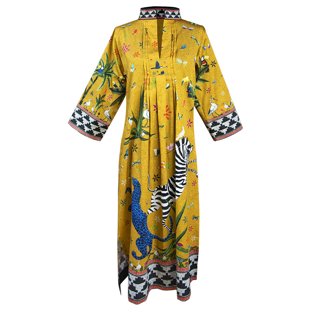 Kaftan JUNGLE Sahara aus 100% Baumwolle der Marke Ortigia Sicilia