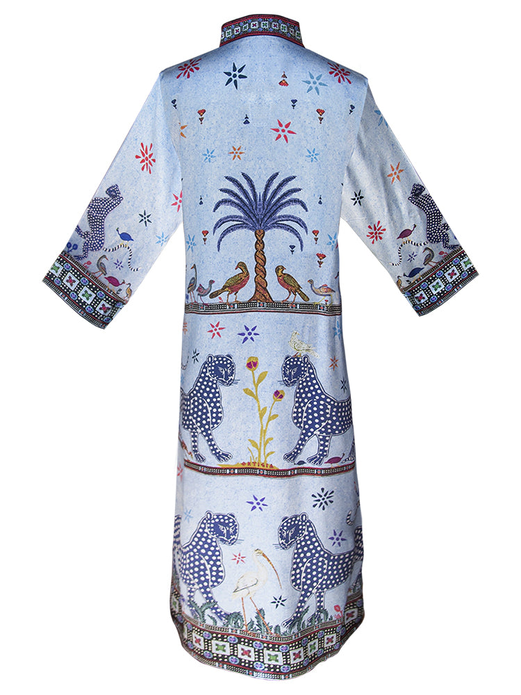 Kaftan CELESTE aus 100% Seide der Marke Ortigia Sicilia