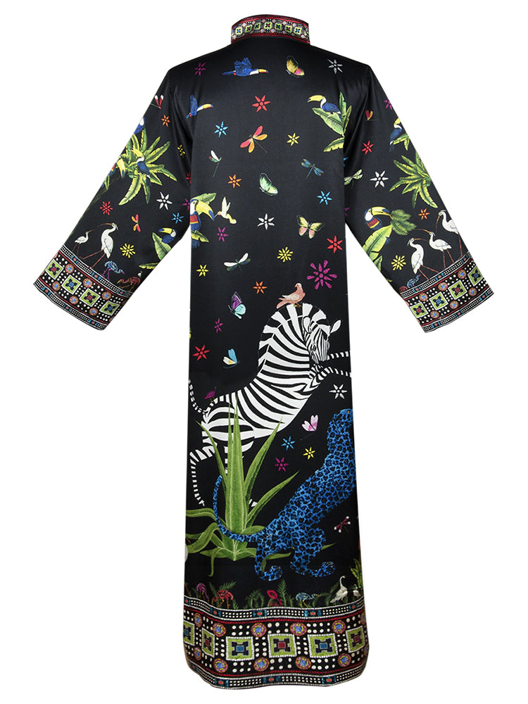 Kaftan JUNGLE aus 100% Seide der Marke Ortigia Sicilia