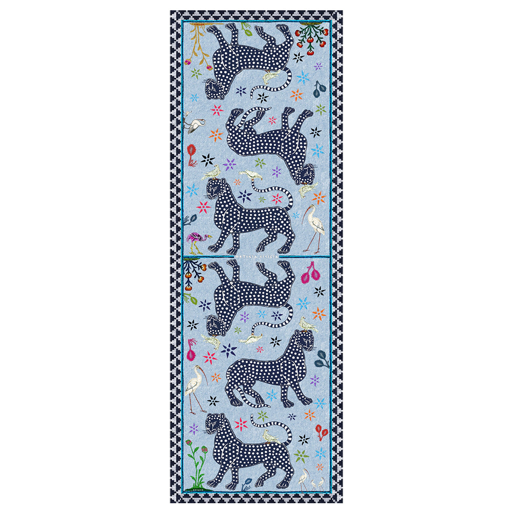 Kaschmirschal OCELOT Celeste 200x70 cm der Marke Ortigia Sicilia