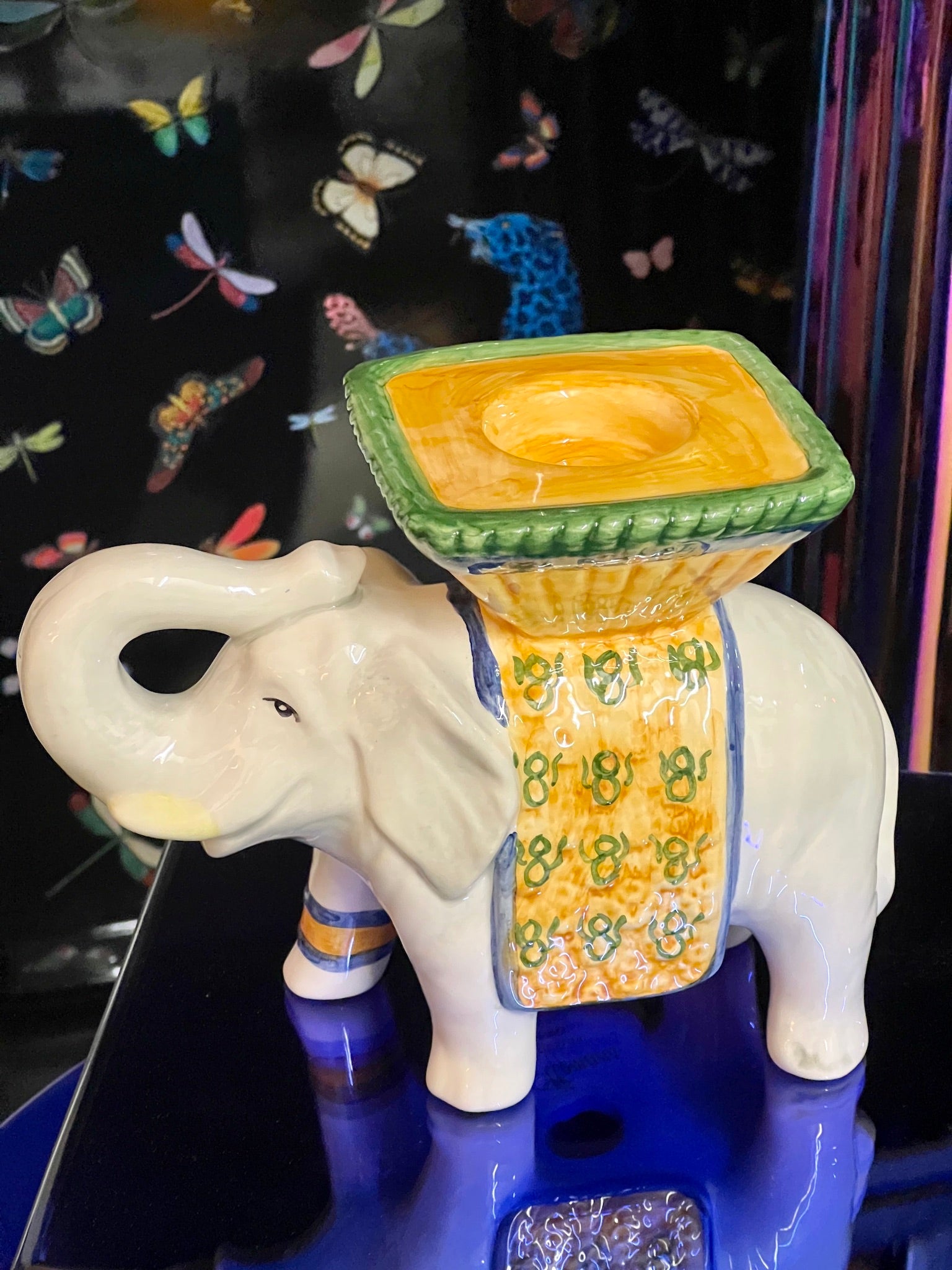 handbemalte Kerzenhalter „Elefant“ von Les Ottomans