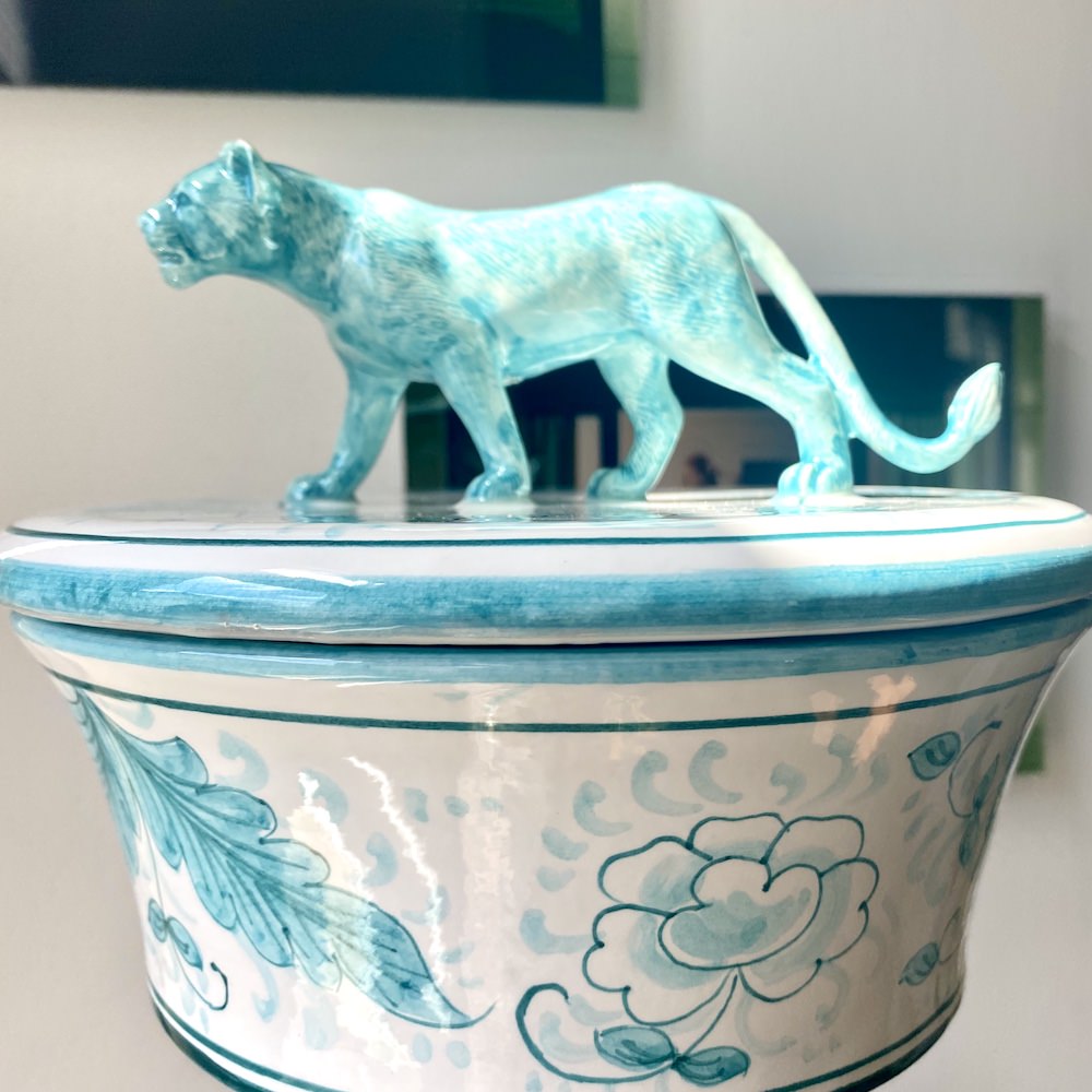 Keramikdose mit Deckel &