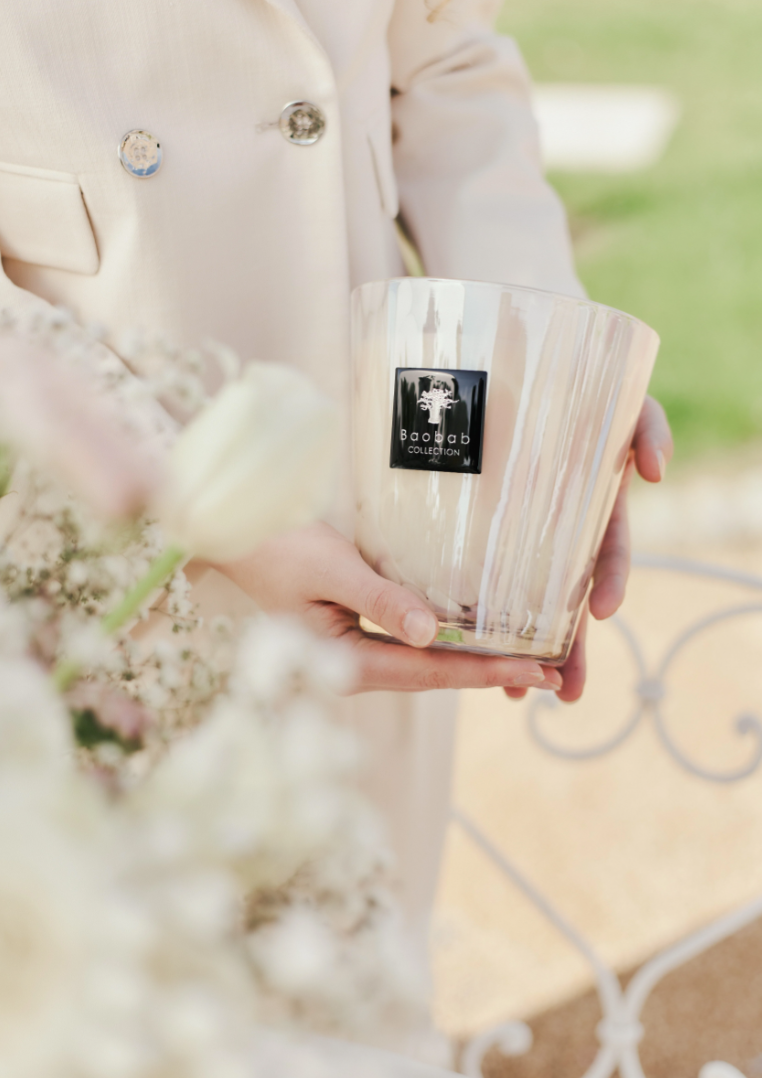 Vela Perfumada Baobab - WHITE PEARLS Max 16