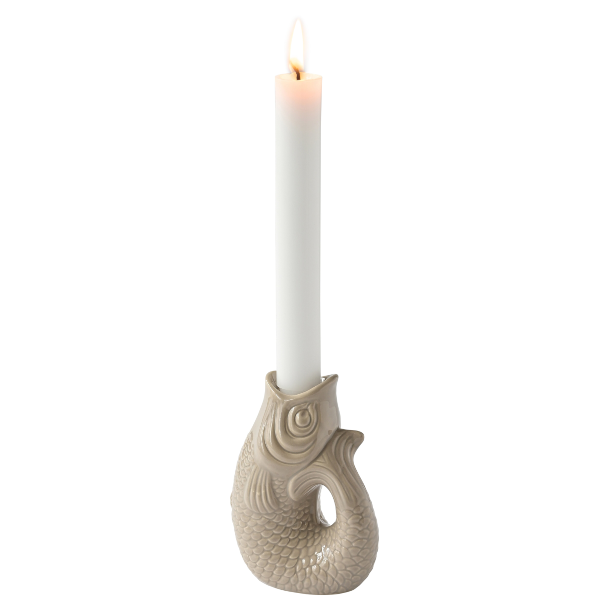 Monsieur Carafon Fisch XS Kerzenhalter aus Steingut
