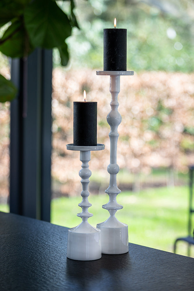 Kerzenhalter SHEVA in shiny weiß von Light & Living