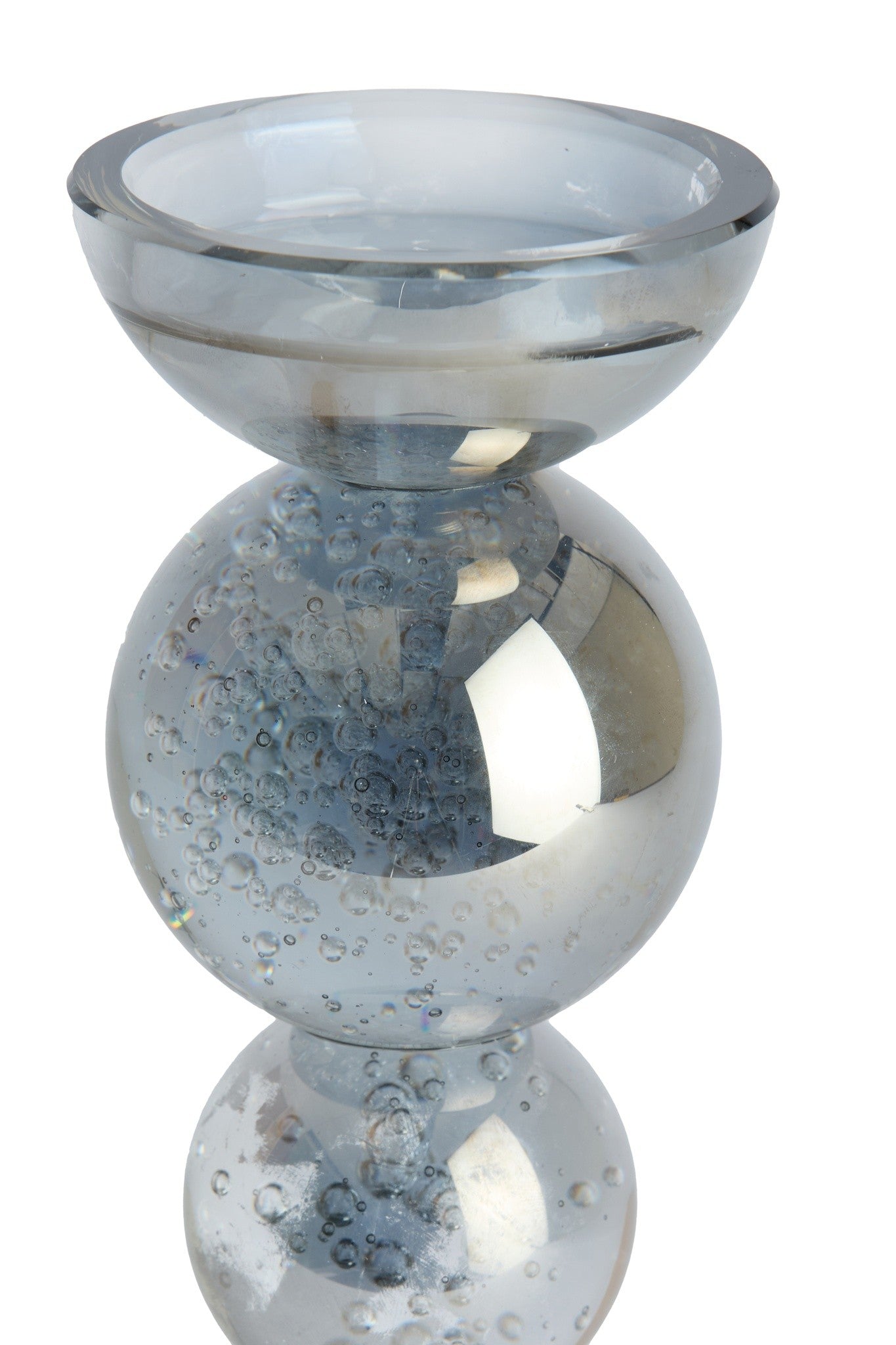Kerzenständer ITINGA von Light & Living aus Rauchglas