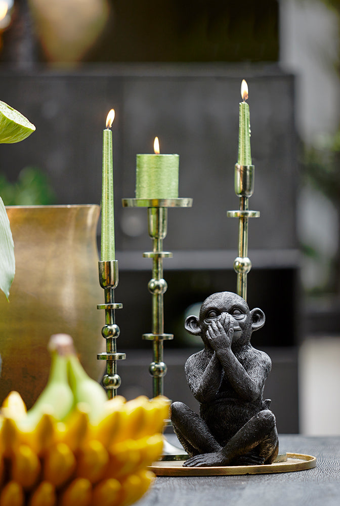 Kerzenständer YAIRA in antikem nickelgrün von Light & Living