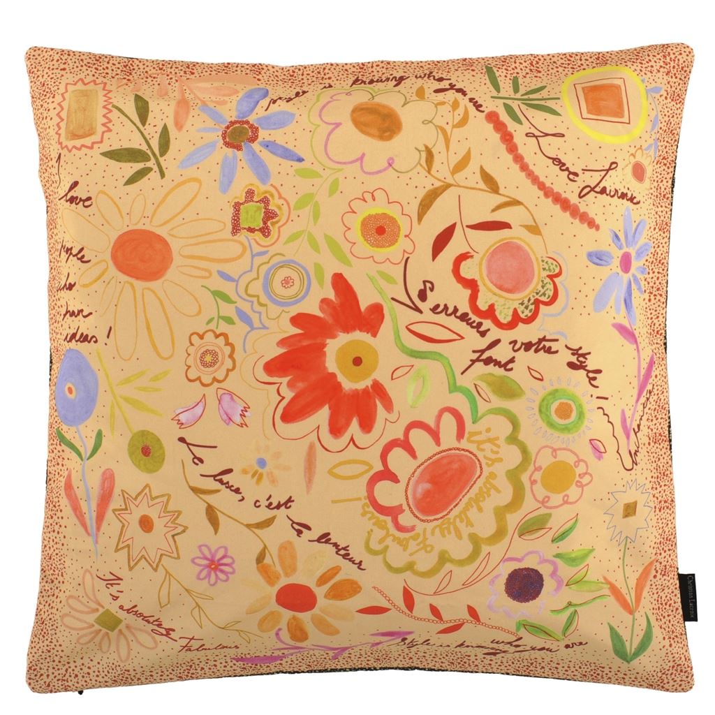 Kissen DITES LE AVEC DES FLEURS AZUR von Christian Lacroix für Designers Guild