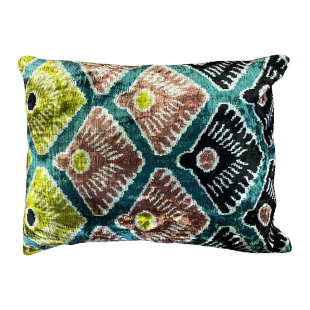 Kissen IKAT Seidensamt 40x60cm