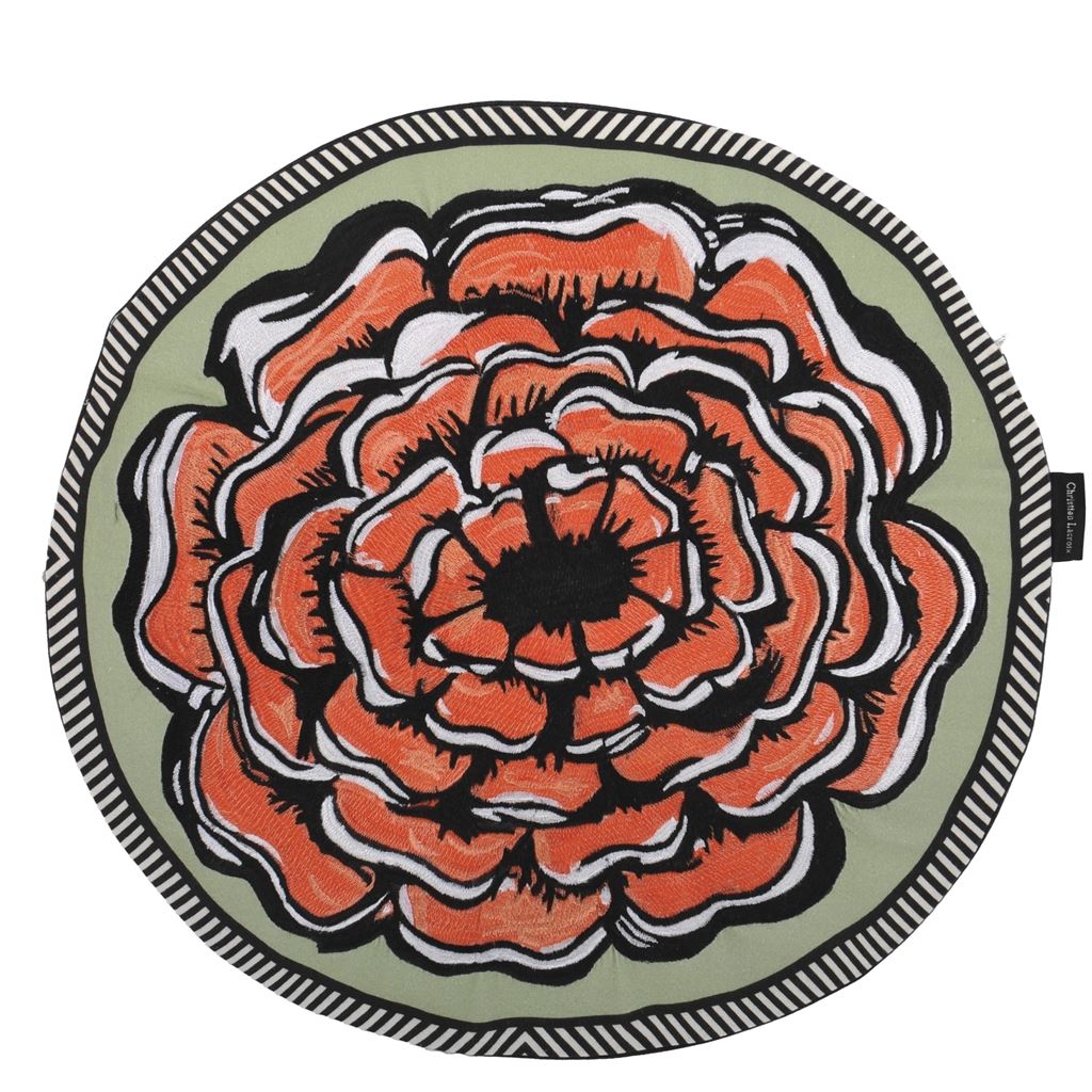 Kissen ROSERON TOMATE ø45cm von Christian Lacroix