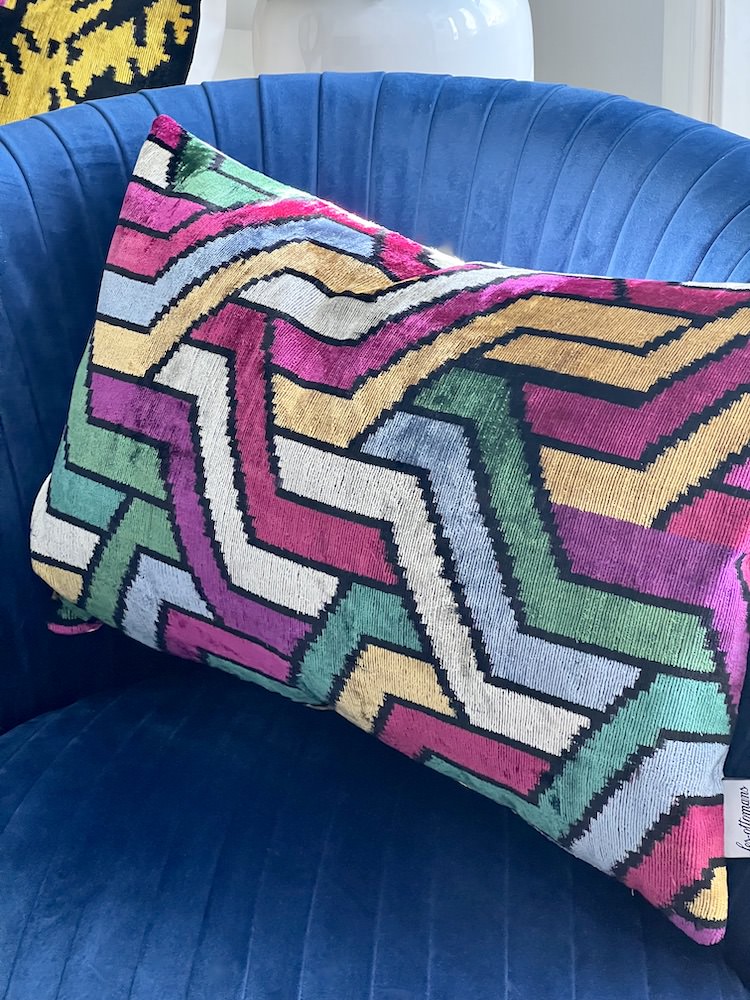 Kissen IKAT mehrfarbig