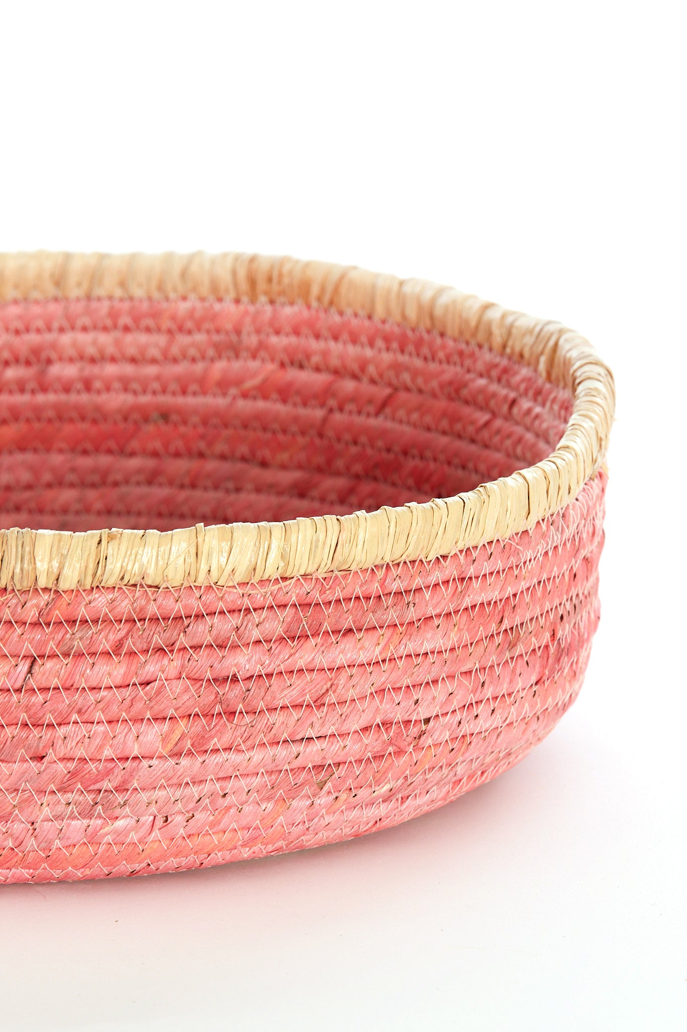 Korb PAITO 3er‑Set in Rosa & Naturell, max. Ø 39 × 13 cm von Light & Living