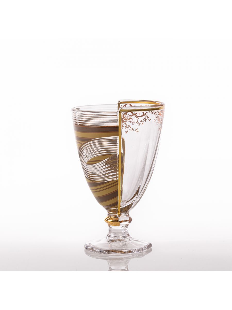 Trinkglas HYBRID-PANNOTIA braun-gold