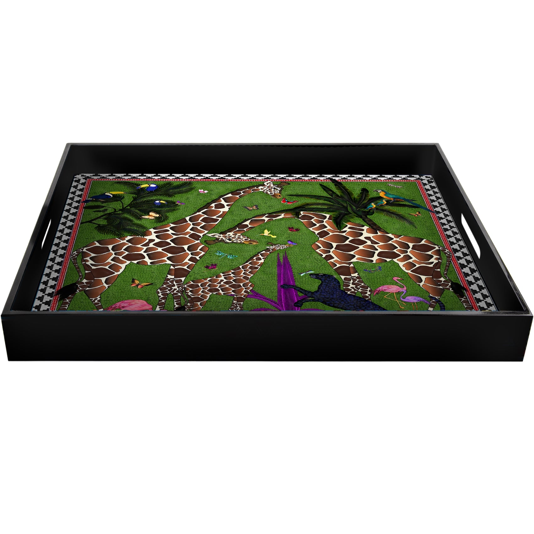 quadratisches Tablett Giraffe von Ortigia Sicilia