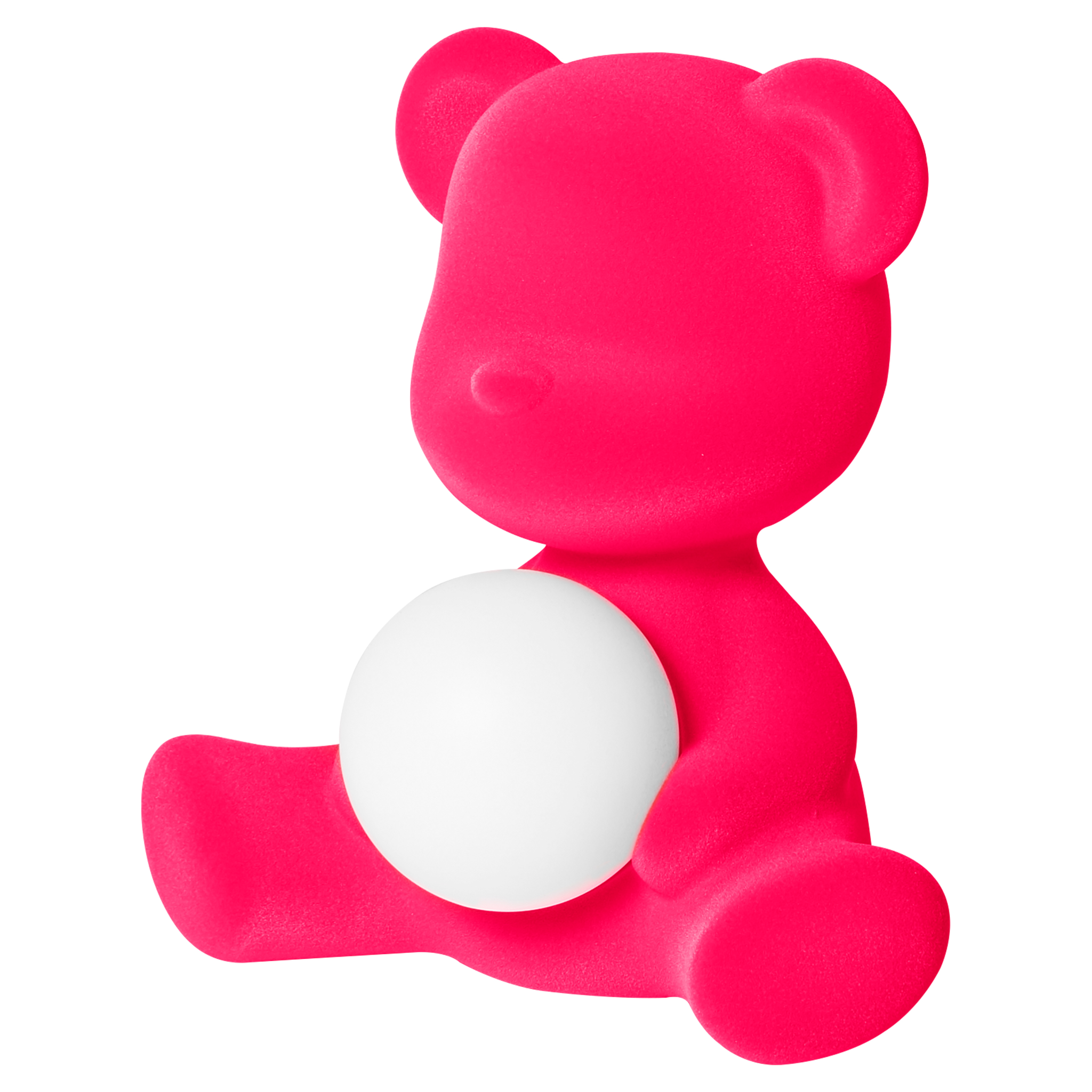 Leuchtbär in kräftigem Fuchsia als dekoratives Lichtobjekt