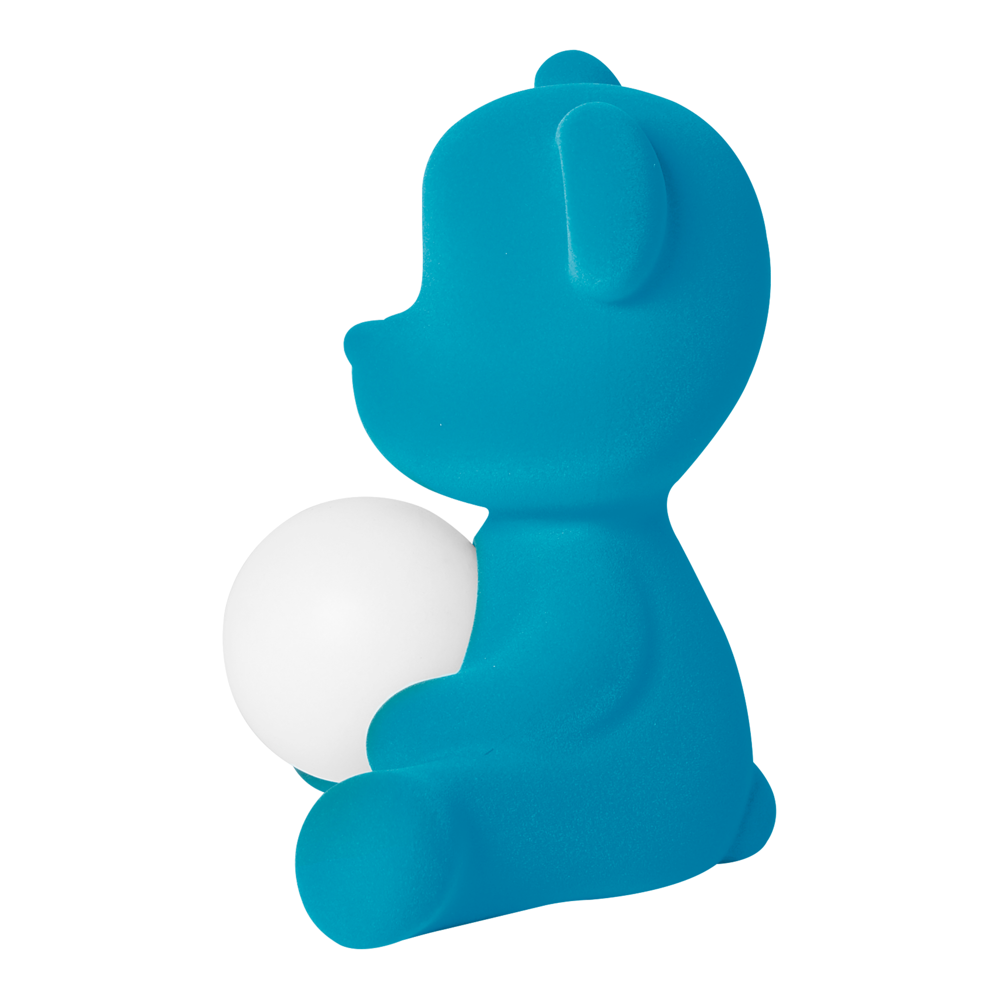 LED-Bärenlampe von Qeeboo in zartem Hellblau mit Akku
