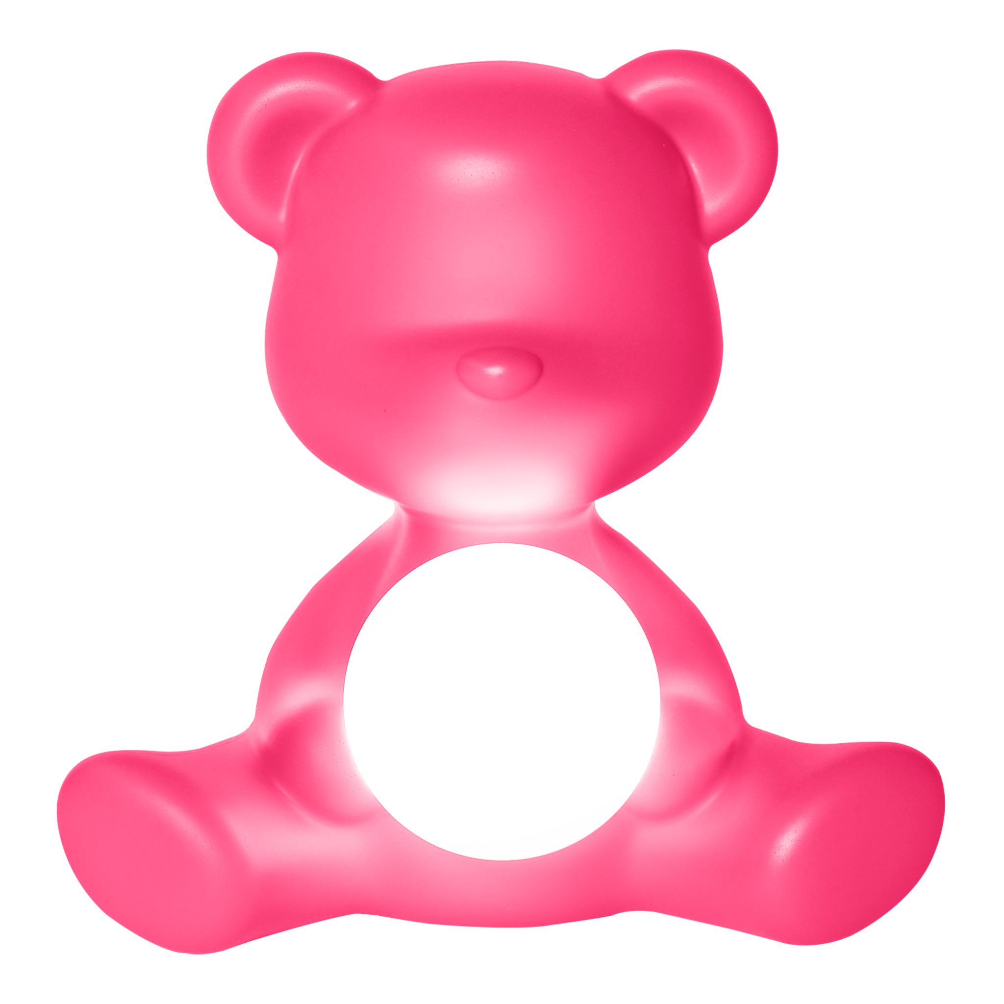 Hellpinke Designlampe von Qeeboo mit sanfter Haptik und Dimmerfunktion