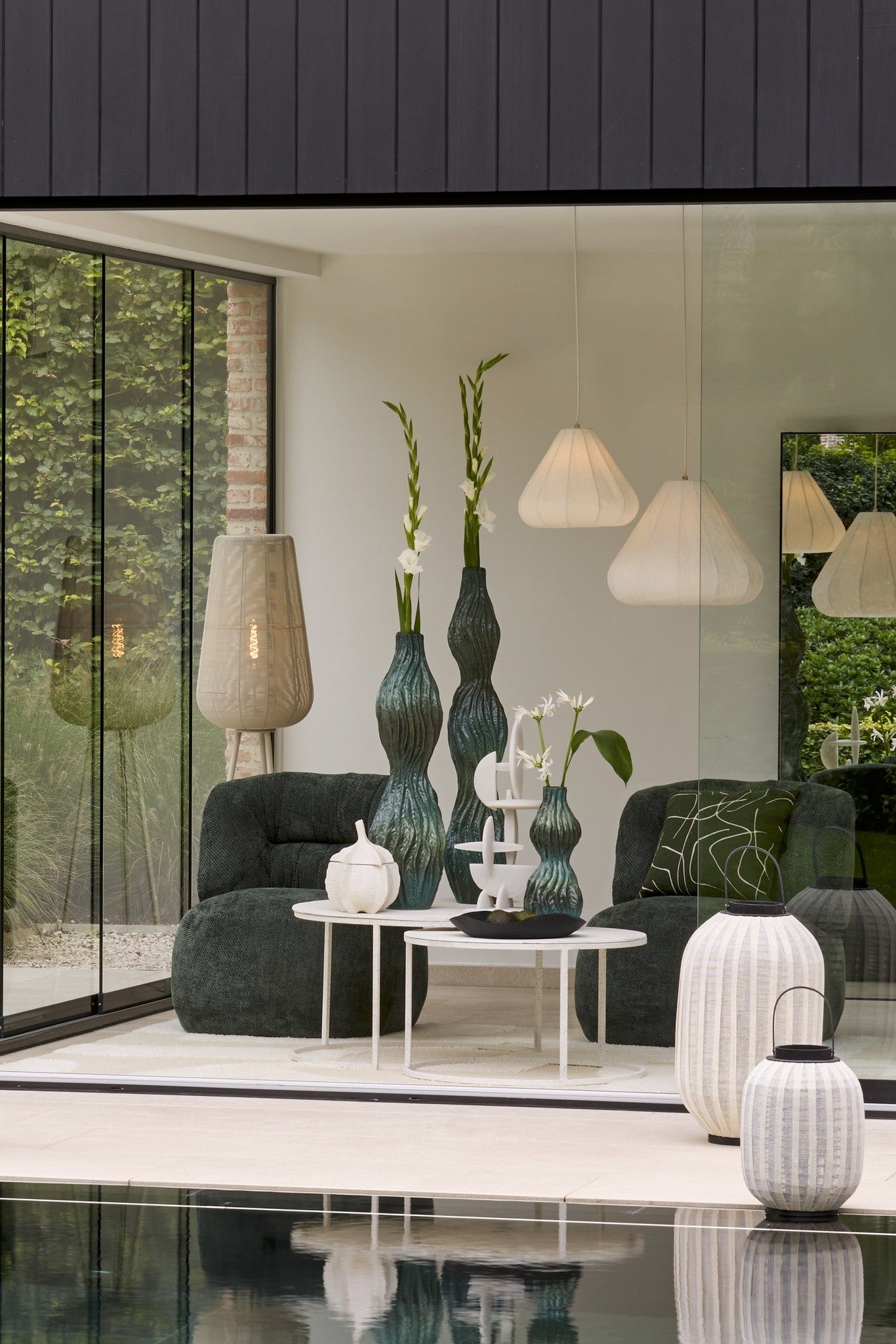 Loungesessel in petrol mit komfortabler Polsterung