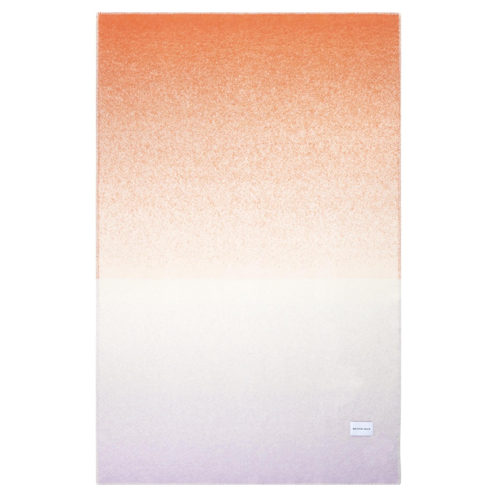 Jacquardgewebte Gradient-Decke aus neuseeländischer Wolle mit Farbverlauf