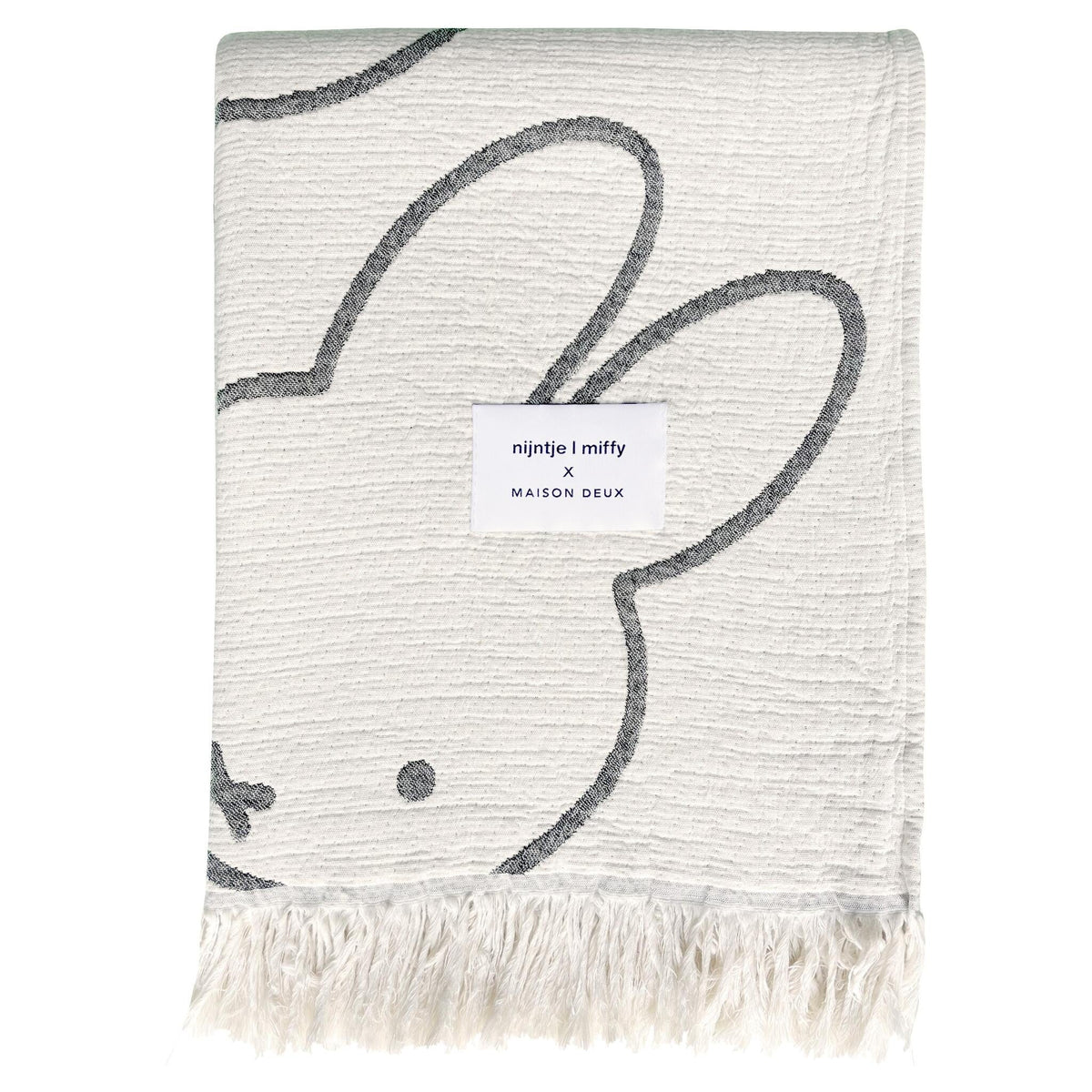 Jacquardgewebte Miffy Baumwoll-Decke aus leichtem Musselin