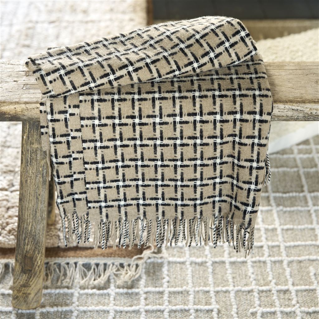 Merinowolle Decke CLARENDON NATURAL von Designers Guild
