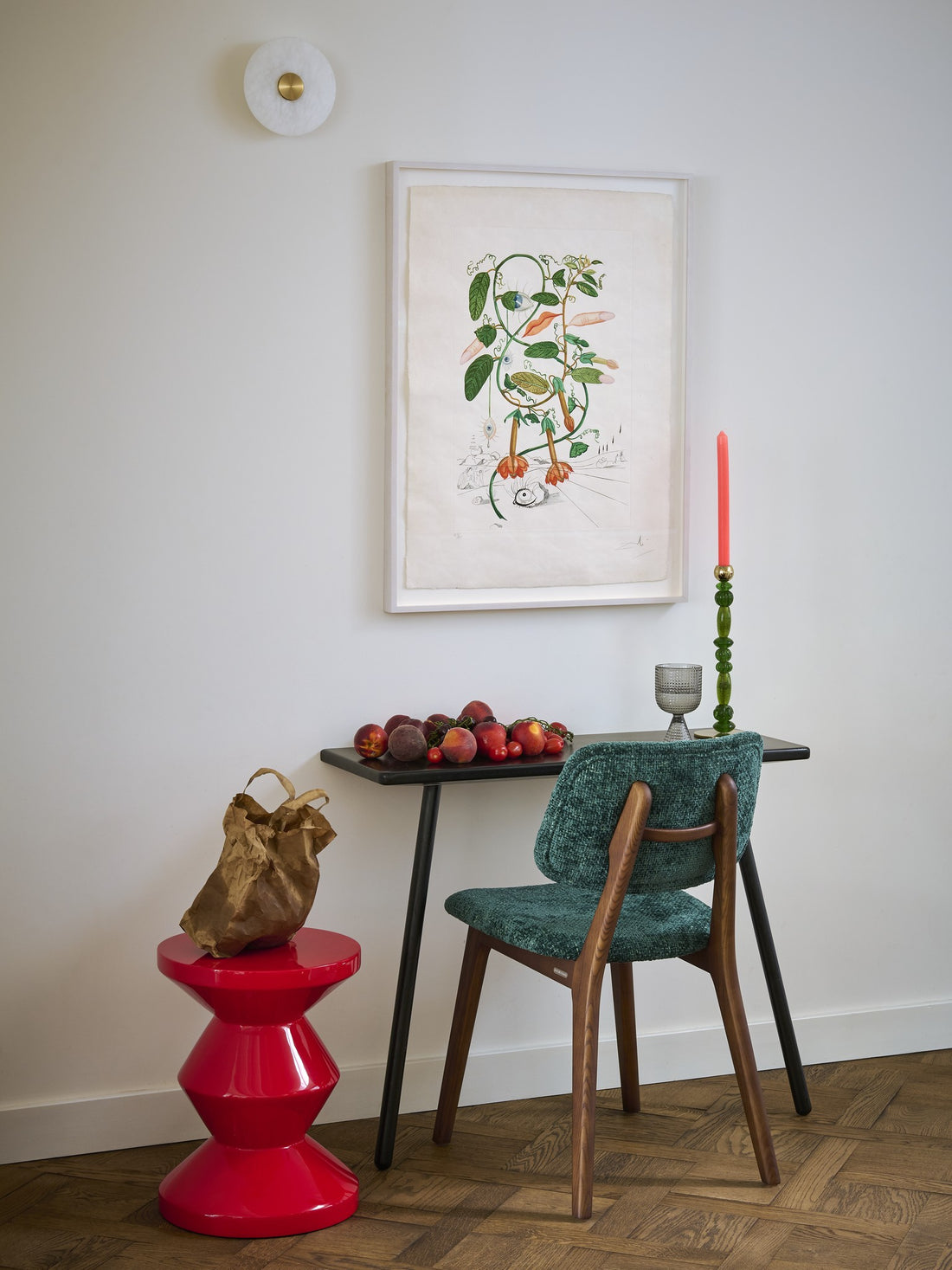 Design-Kerzenhalter Beads S mit bunten Glasperlen