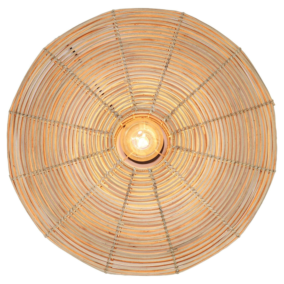 Wohnzimmer mit MATAKA Rattan Wandleuchte Ø60x21 cm dekoriert