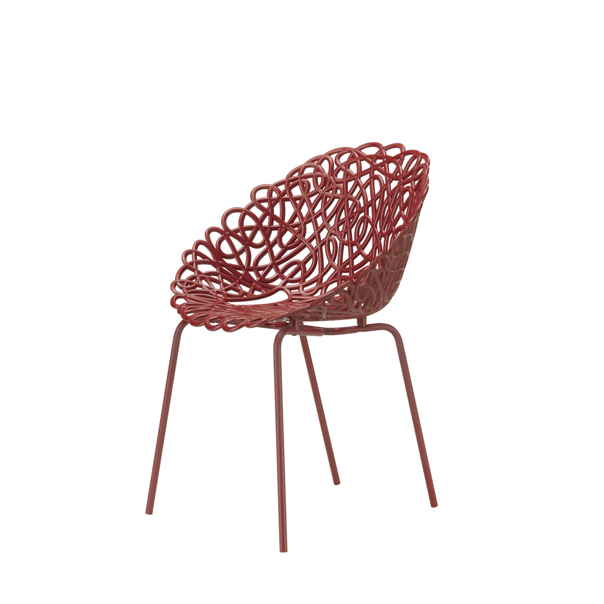In- und Outdoorstuhl BACANA im 2er-Set von Qeeboo in Dark Red