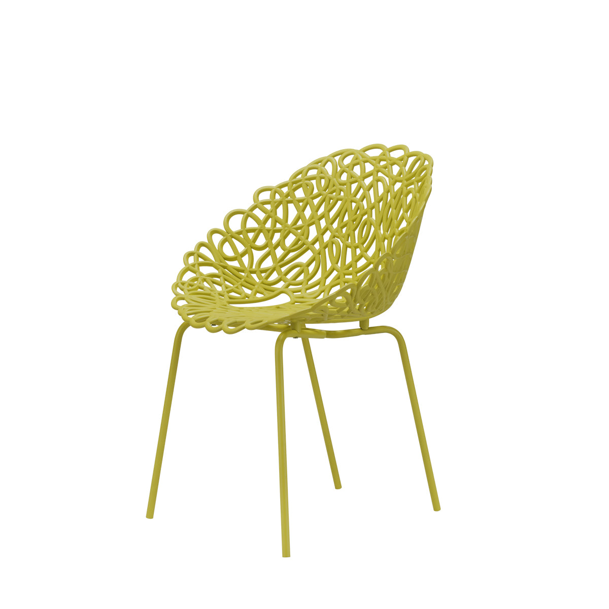 In- und Outdoorstuhl BACANA im 2er-Set von Qeeboo in Mustard