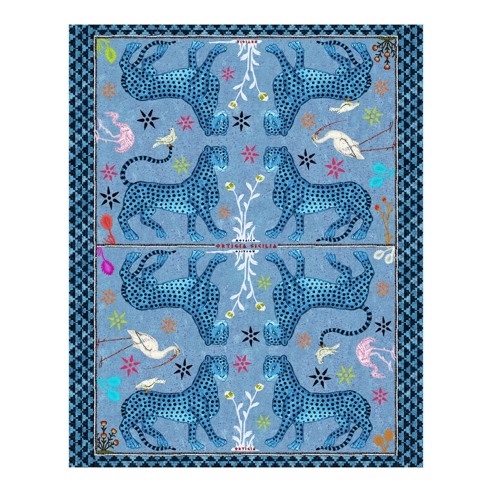 Pareo von Ortigia Sicilia, hellblau/bunt