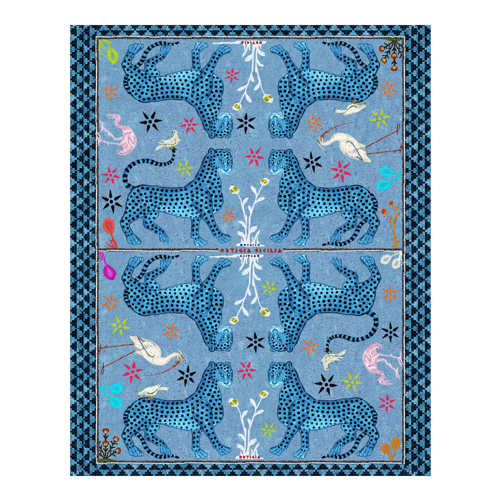 Pareo von Ortigia Sicilia, hellblau/bunt