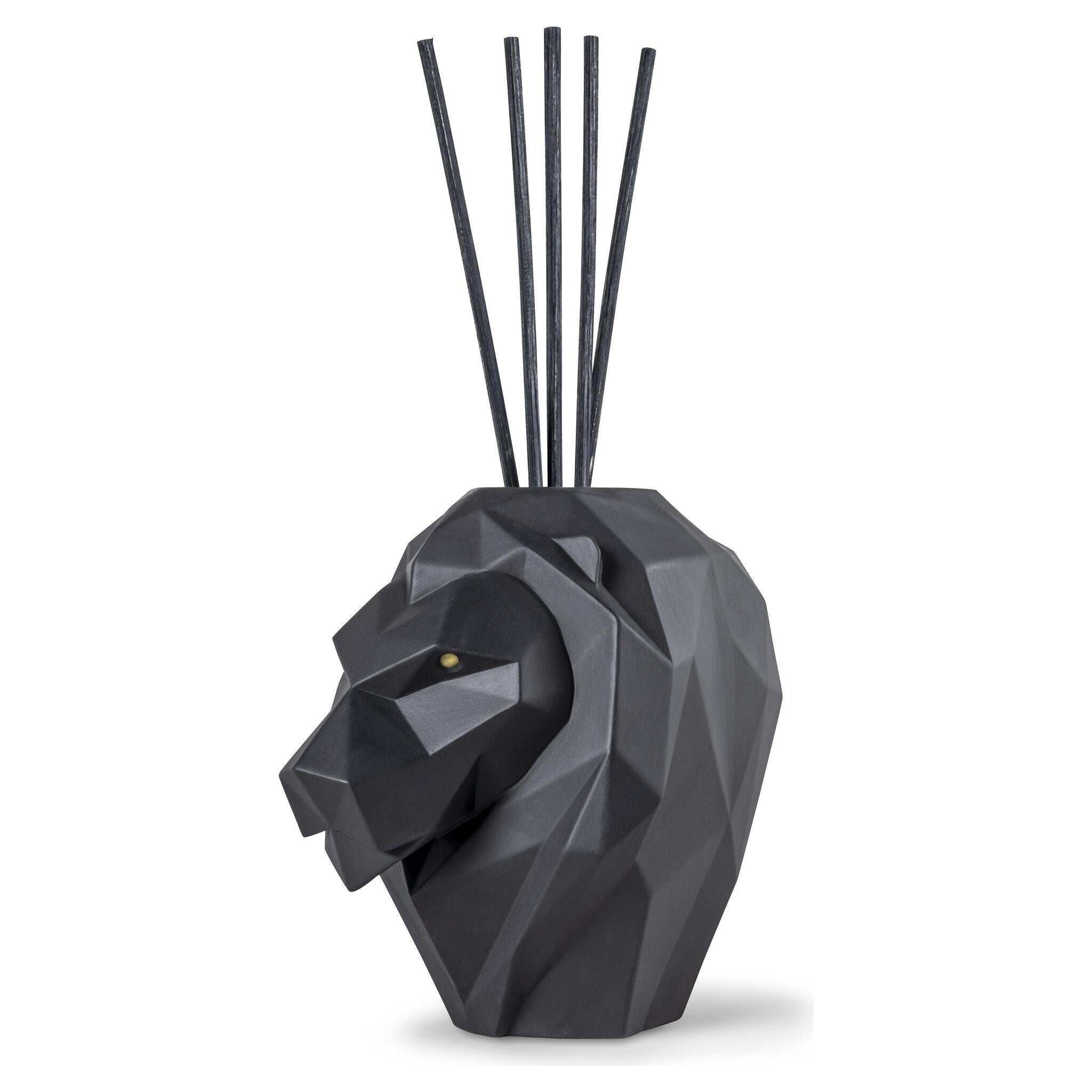 Duftdiffusor LION Parfümdiffuser mit Löwenkopf aus mattem Porzellan