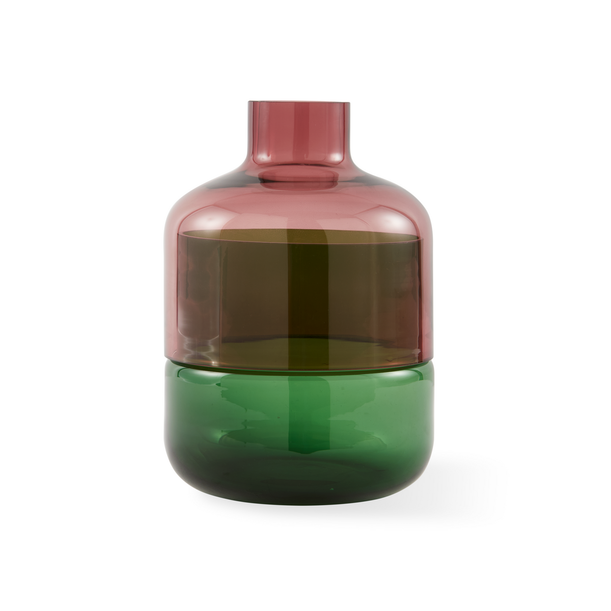 Polspotten Formy Vase S aus recyceltem Glas in Rosa und Grün